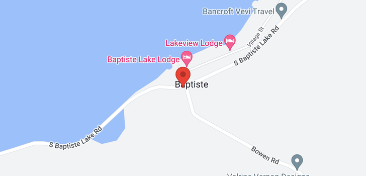 map of SOUTH BAPTISTE LAKE ROAD